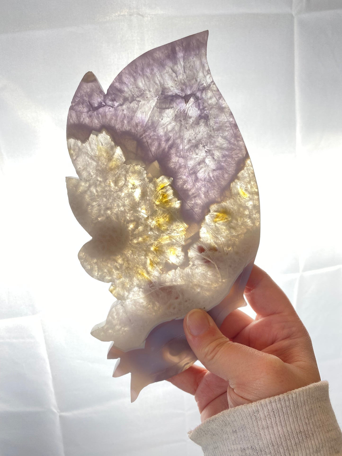 Amethist met agaat vlinder