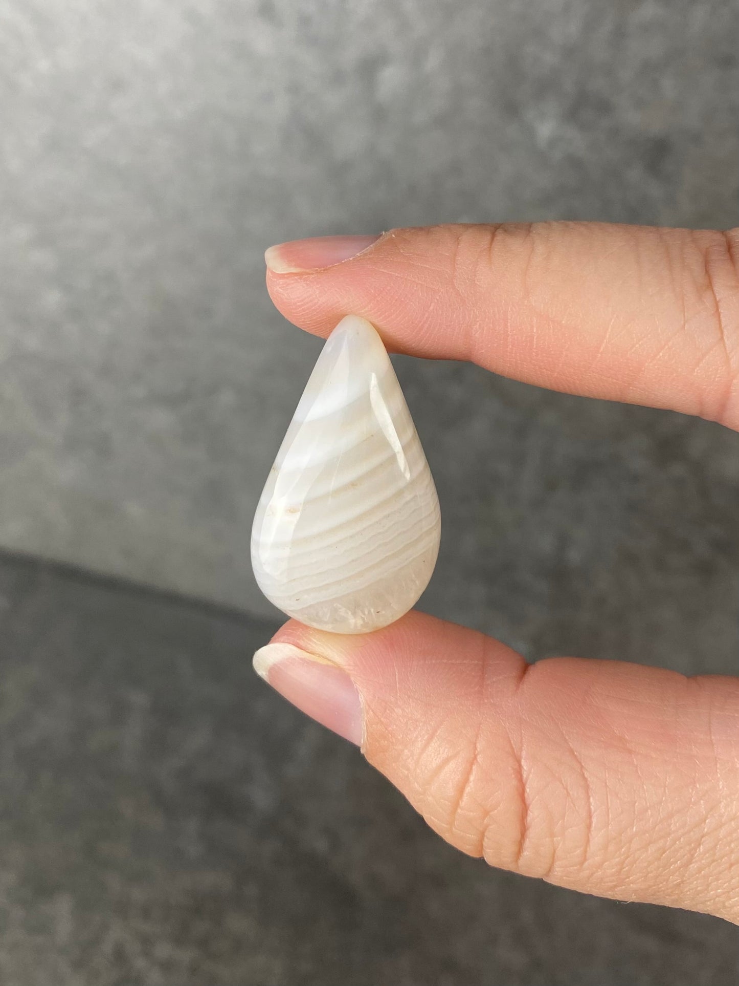 Witte agaat druppel