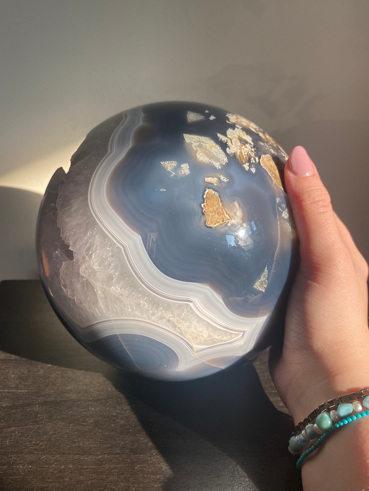 XXL agaat x amethist sphere