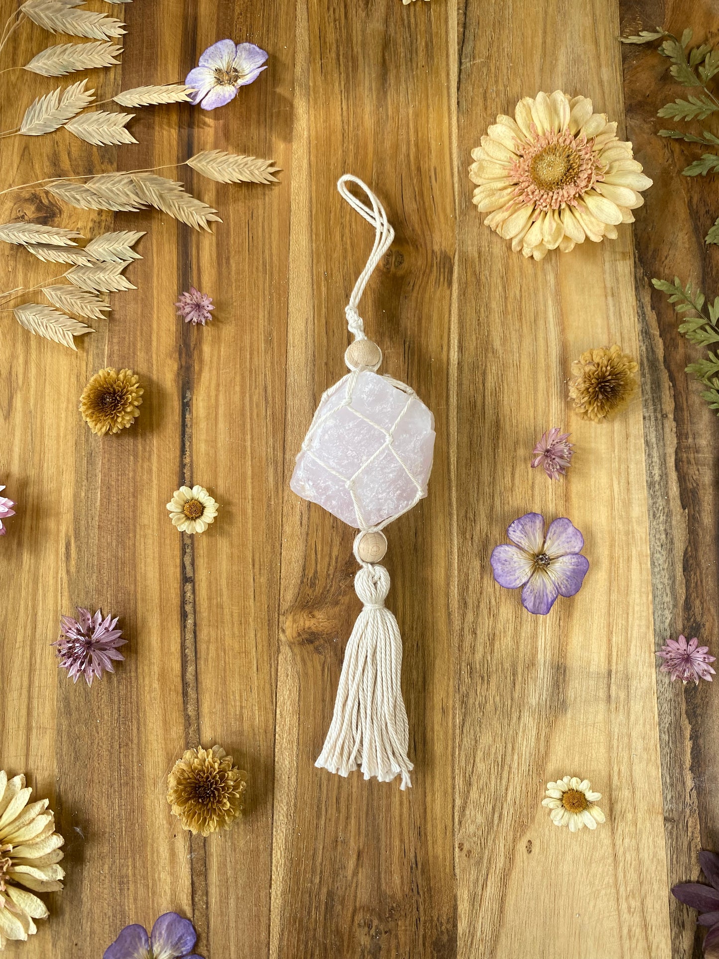 Hanger met rozenkwarts