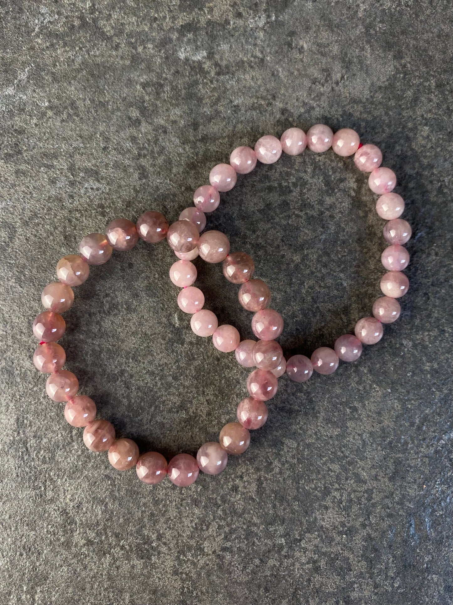 Paarse rozenkwarts armband