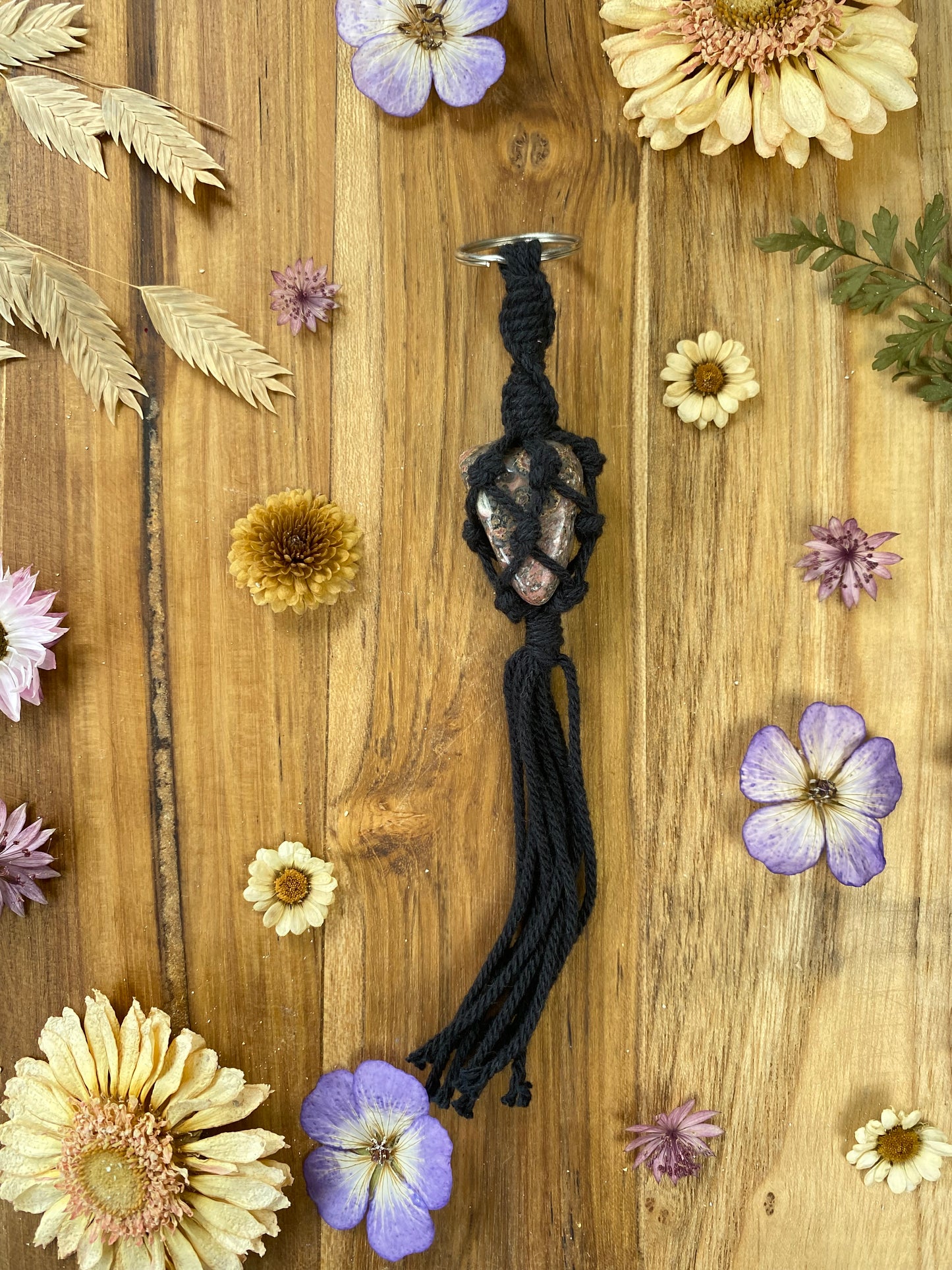 Luipaard jaspis sleutelhanger