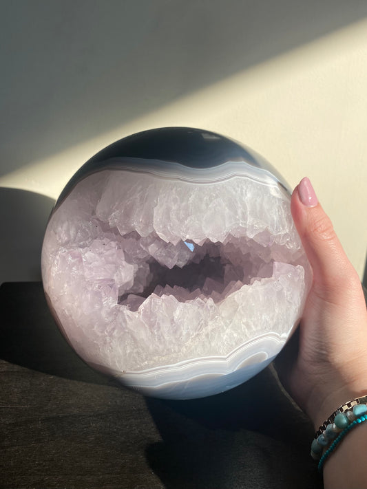 XXL agaat x amethist sphere