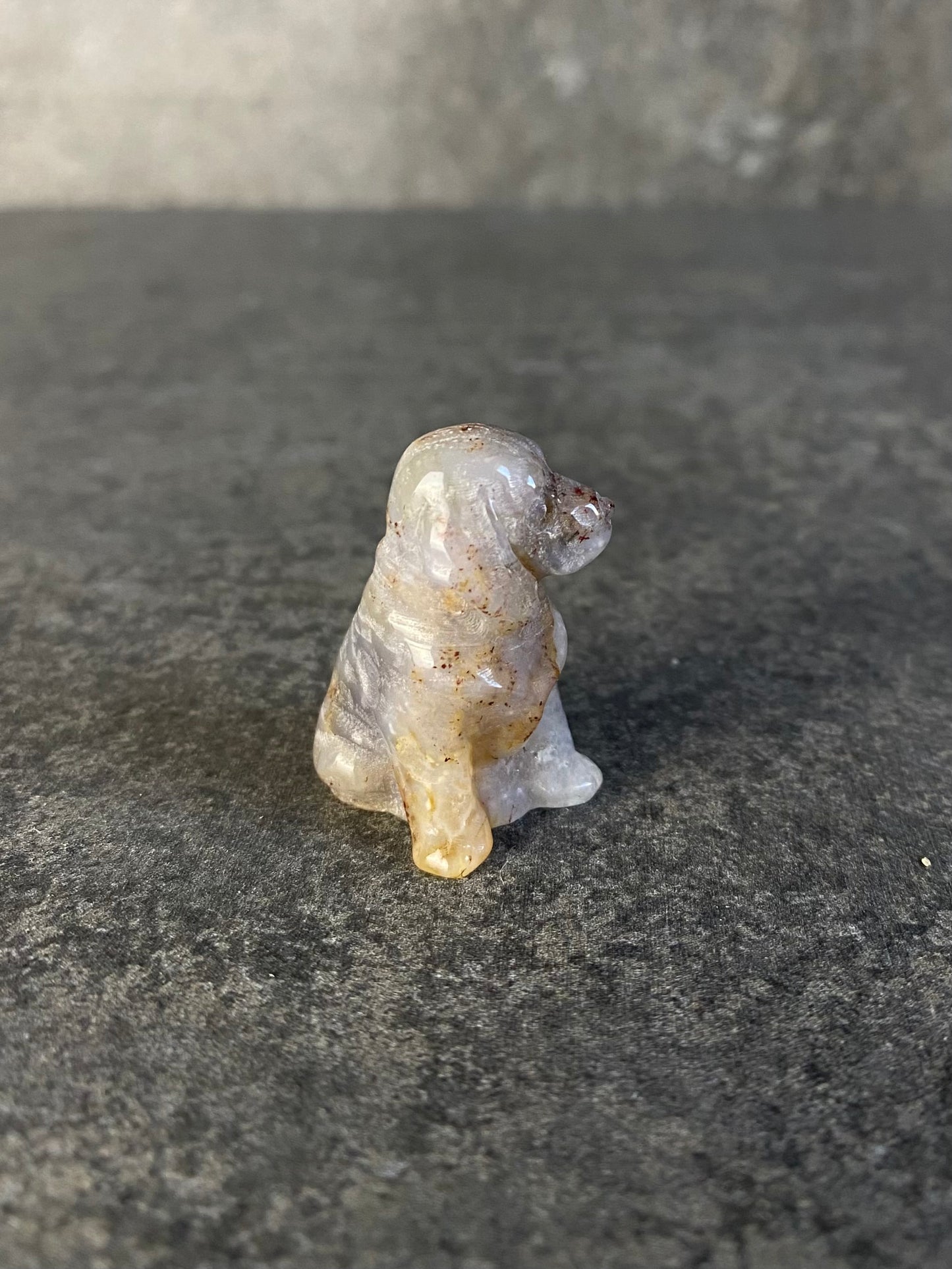 Oceaan jaspis hond carving