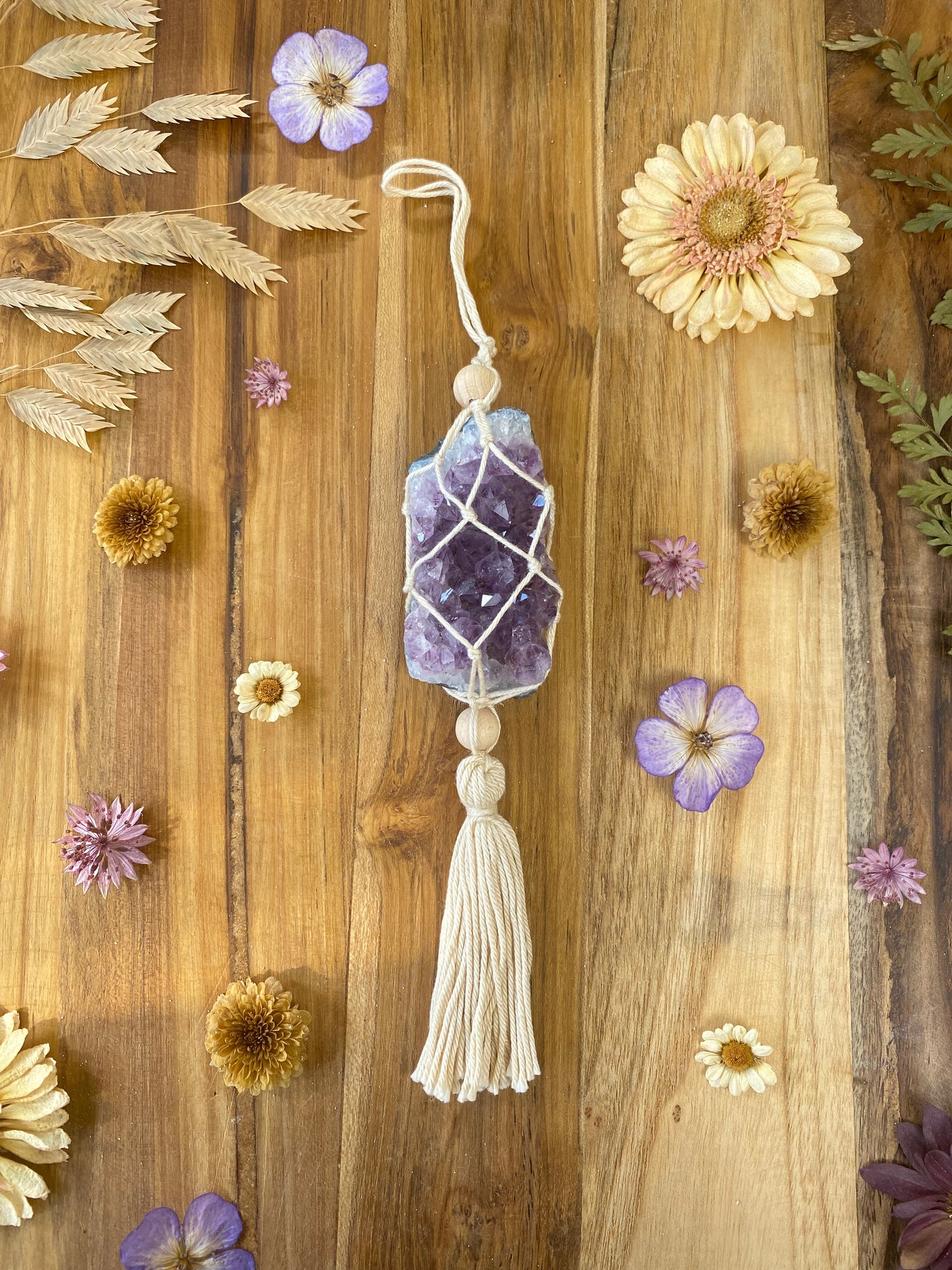 Hanger met amethist cluster